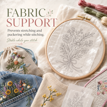 Printable Water-Soluble Sticky Embroidery Stabilizer🪡