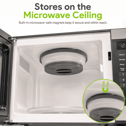 🍽️ Magnetic Microwave Splatter Cover – Clean & Easy