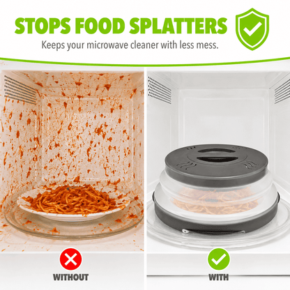 🍽️ Magnetic Microwave Splatter Cover – Clean & Easy