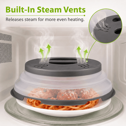🍽️ Magnetic Microwave Splatter Cover – Clean & Easy