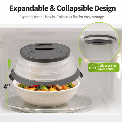 🍽️ Magnetic Microwave Splatter Cover – Clean & Easy