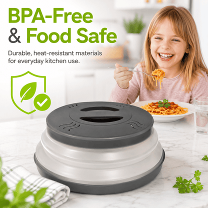 🍽️ Magnetic Microwave Splatter Cover – Clean & Easy