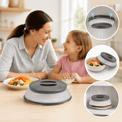 🍽️ Magnetic Microwave Splatter Cover – Clean & Easy