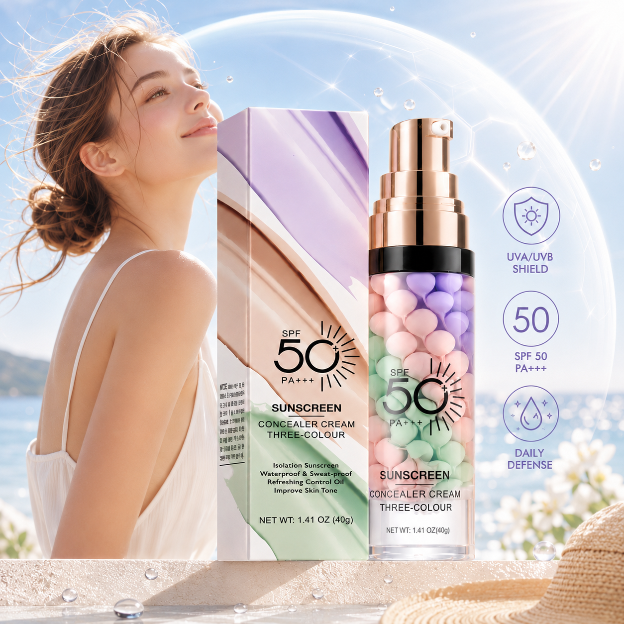 ✨ 3-in-1 Color Correcting Facial Serum & Primer