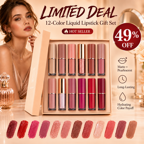 [💥LIMITED DEAL] 💄 12-Color Liquid Lipstick Gift Set