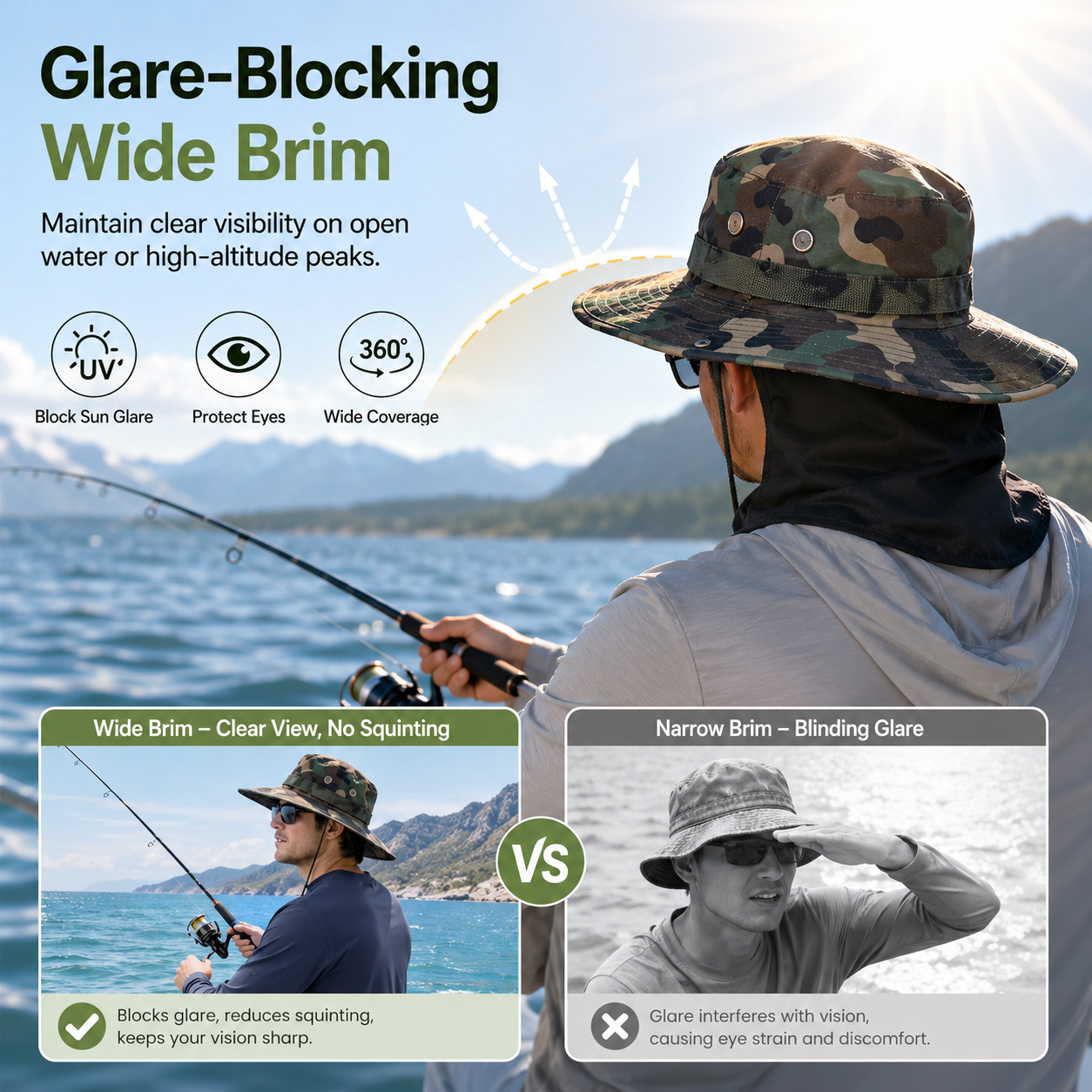 Camouflage Fisherman Hat with Detachable Face & Neck Mask 🤠🌿