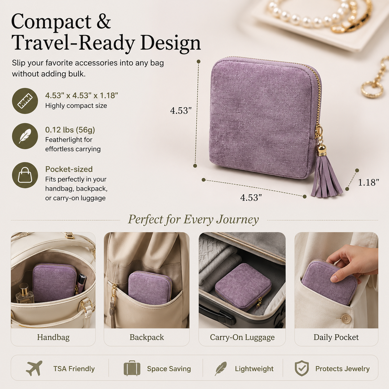 Portable Travel Jewelry Organizer Bag 💎🧳