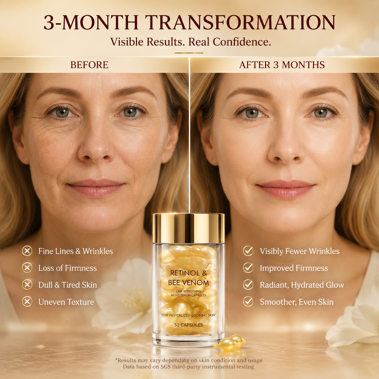 Retinol & Bee Venom Night Serum Capsules