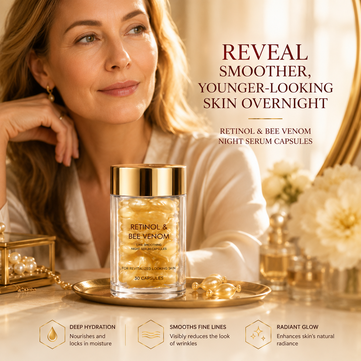Retinol & Bee Venom Night Serum Capsules
