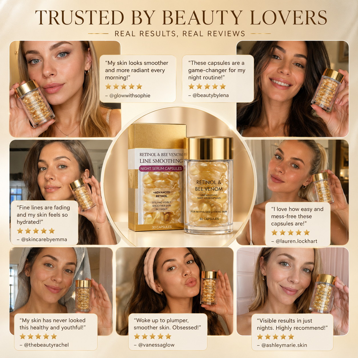 Retinol & Bee Venom Night Serum Capsules
