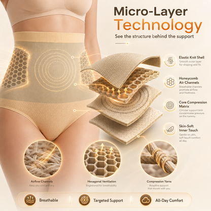 Breathable Honeycomb Postpartum Shaping Briefs