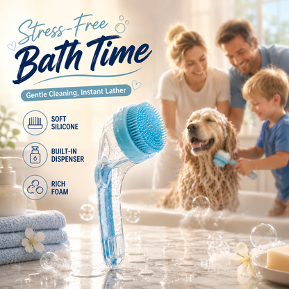 All-in-One Pet Bathing Shower Brush 🐾