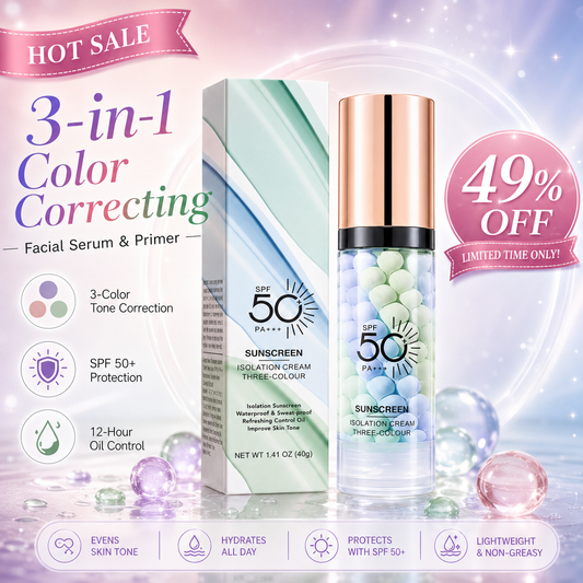 3-in-1 Color Correcting Sunscreen Primer