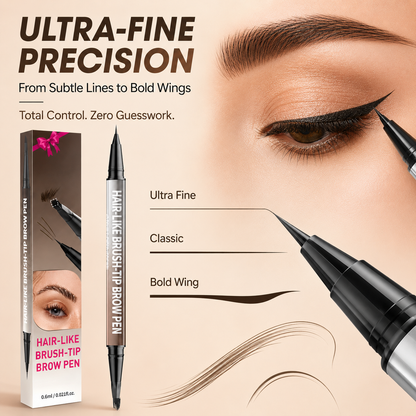 🖌️2-in-1 Waterproof Microblading Brow Pen & Eyeliner💦