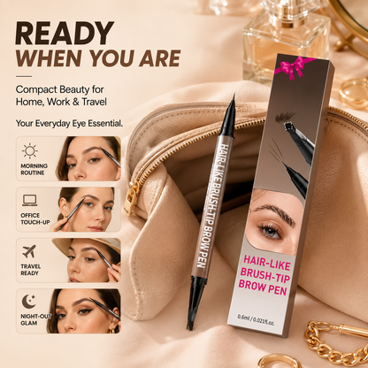 🖌️2-in-1 Waterproof Microblading Brow Pen & Eyeliner💦