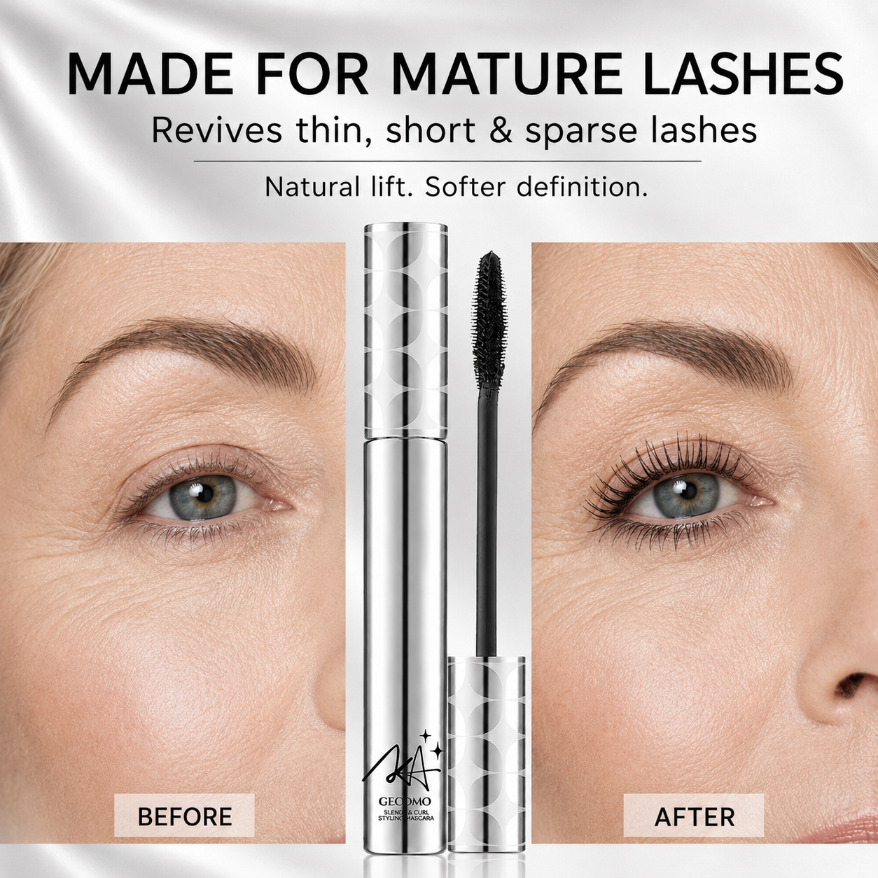 🪶50+ Lash Revival Mascara | Waterproof Mascara for Mature Lashes💧