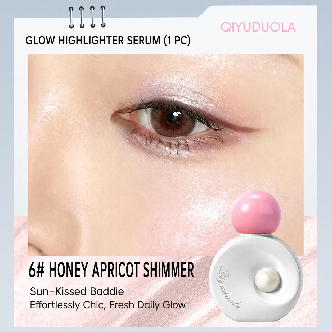 ✨Liquid Glass Skin Highlighter - Pearlescent Dewy Glow Illuminator