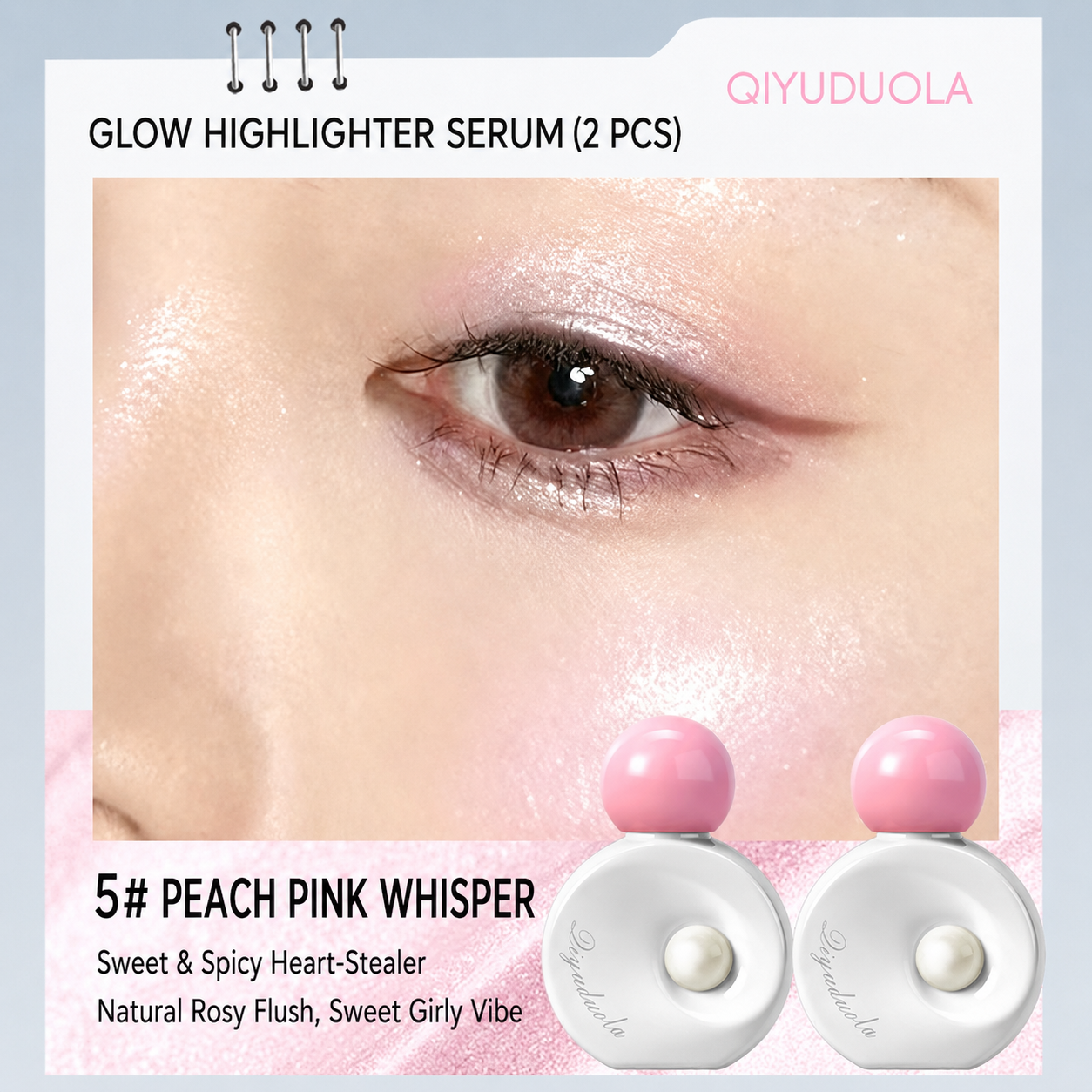 ✨Liquid Glass Skin Highlighter - Pearlescent Dewy Glow Illuminator