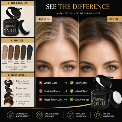 🔥 Hairline Powder ✨ Instantly Fuller Hair in Seconds! 💇‍♀️