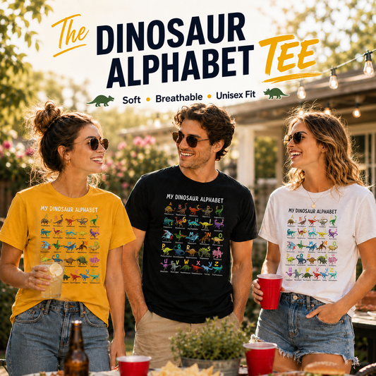 Dinosaur Alphabet Soft Cotton Tee