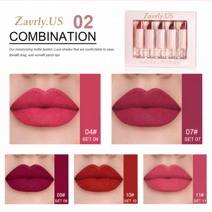 💄5-Piece Matte Lipstick Set – Waterproof & Long-Lasting