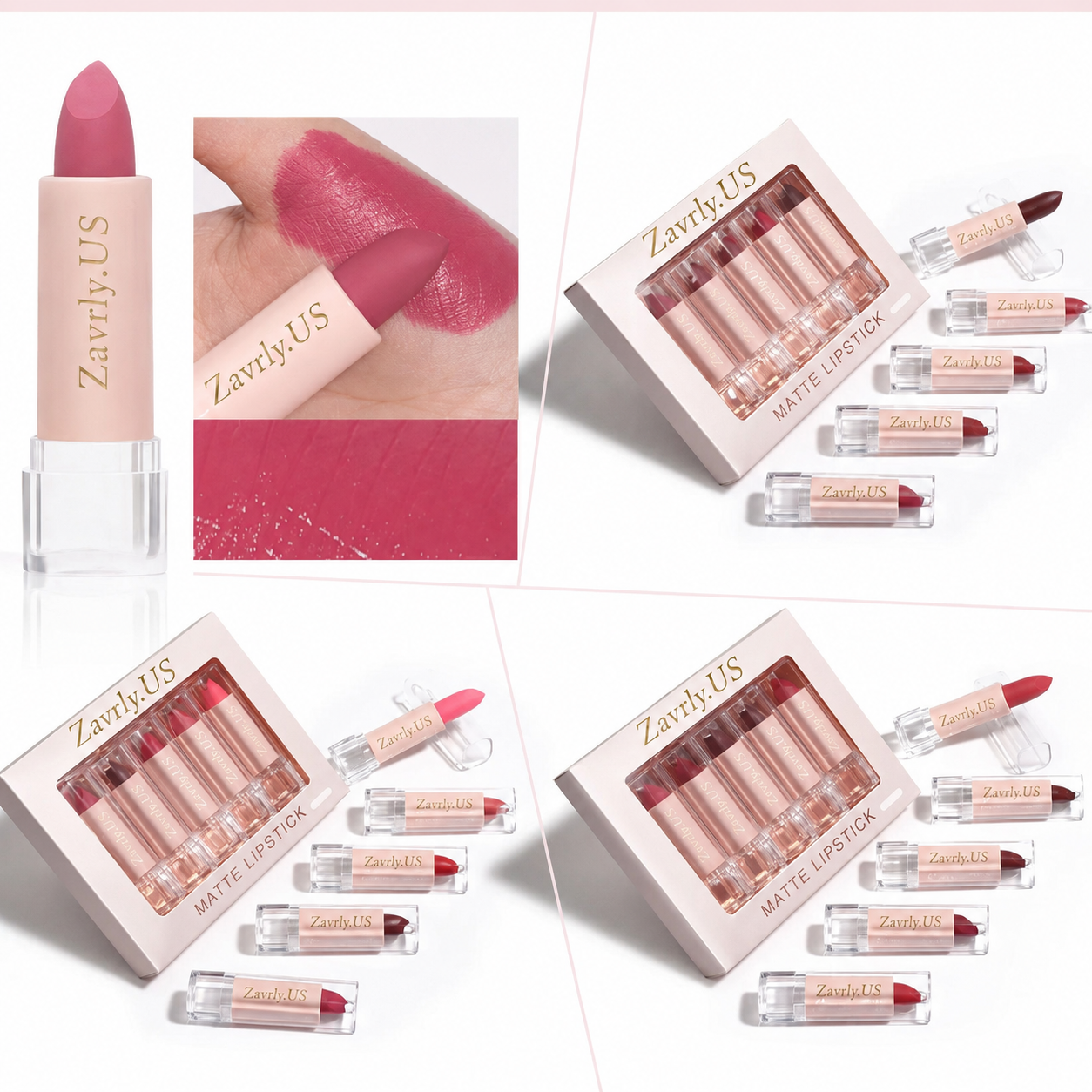 💄5-Piece Matte Lipstick Set – Waterproof & Long-Lasting