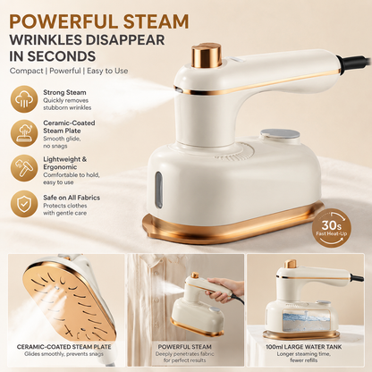 👔 CreaseGone Instant Handheld Clothes Steamer