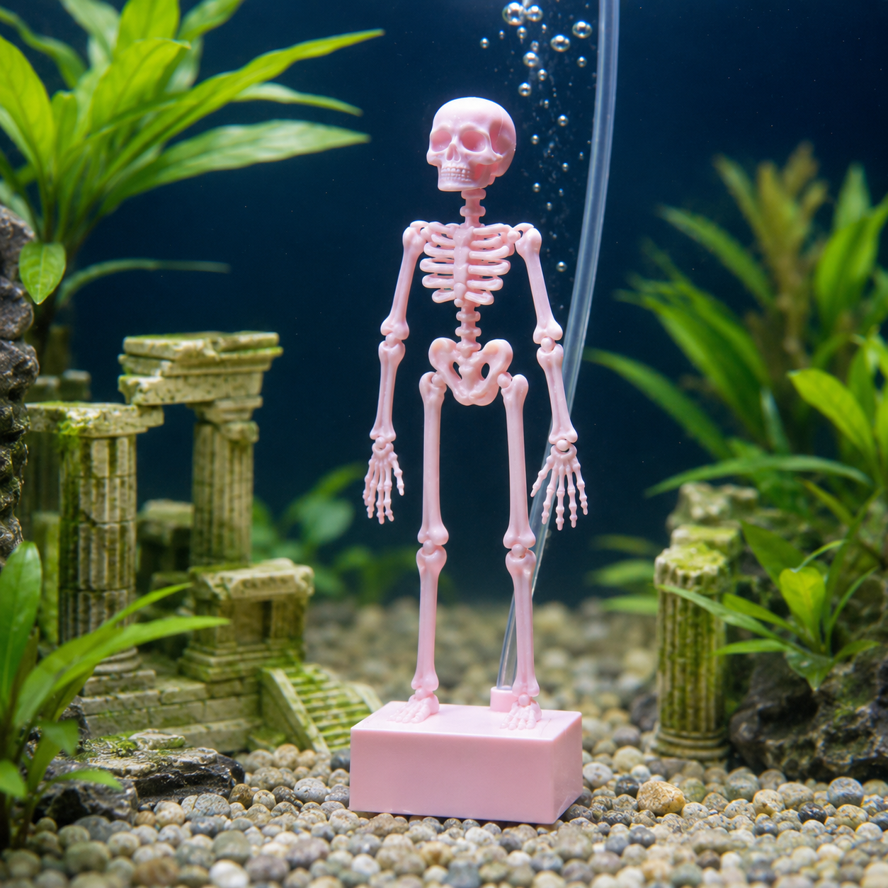 Pink Dancing Skeleton