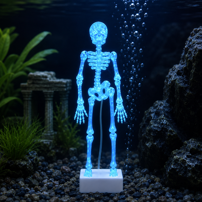 🫧Dancing Skeleton Aquarium Bubbler | Spooky Tank Decor