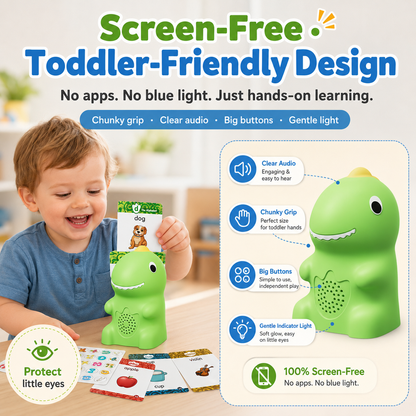 🦖 Dinosaur Talking Flash Cards for Toddlers – 592 Words