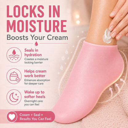 🧼 Reusable Silicone Moisturizing Foot Socks – Full-Cover Gel Foot Care