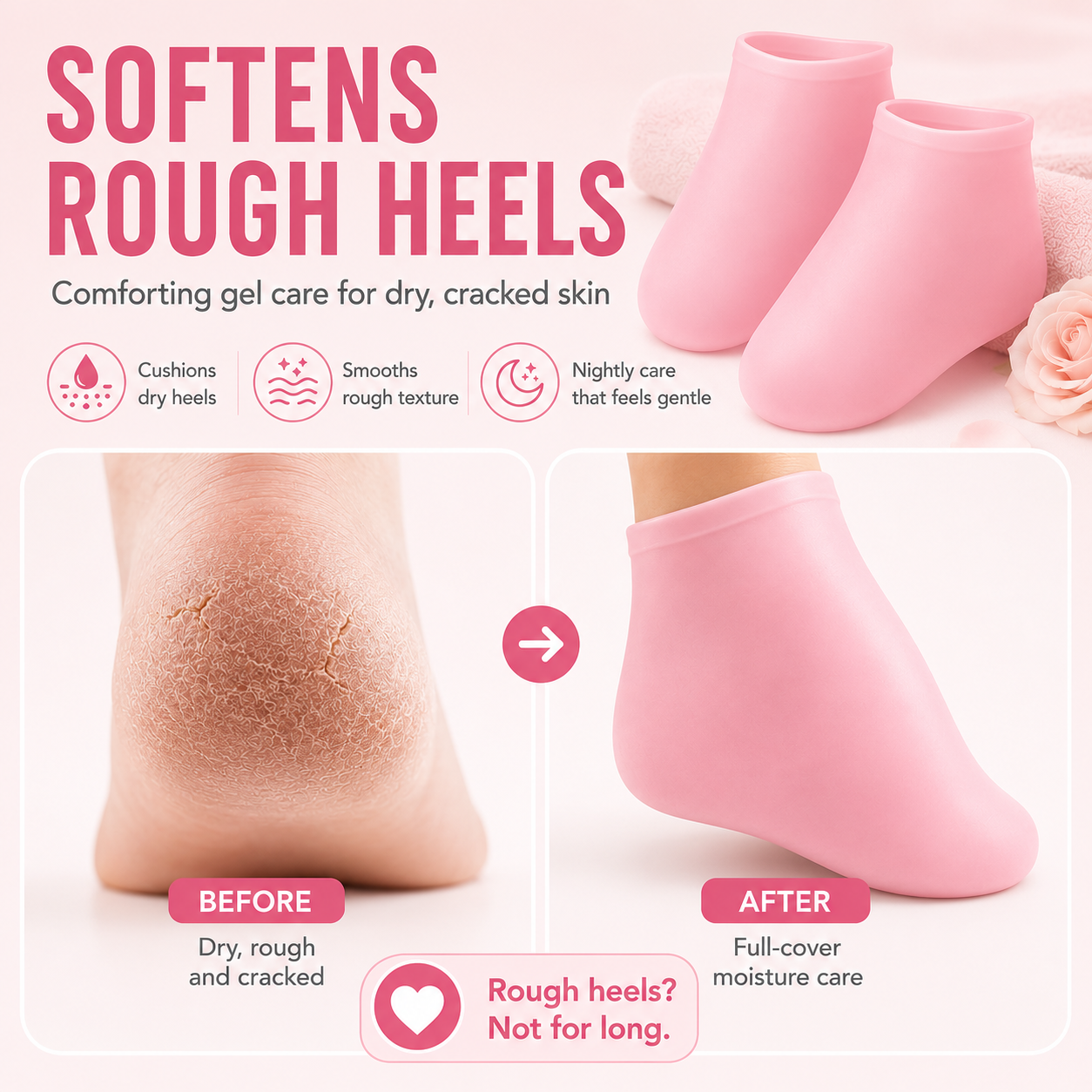 🧼 Reusable Silicone Moisturizing Foot Socks – Full-Cover Gel Foot Care