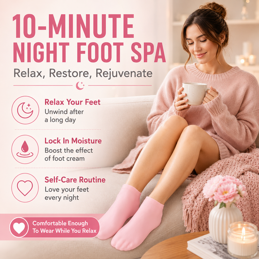 🧼 Reusable Silicone Moisturizing Foot Socks – Full-Cover Gel Foot Care