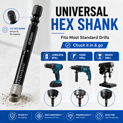 💎6-Piece Vacuum-Brazed Diamond Drill Bit Set
