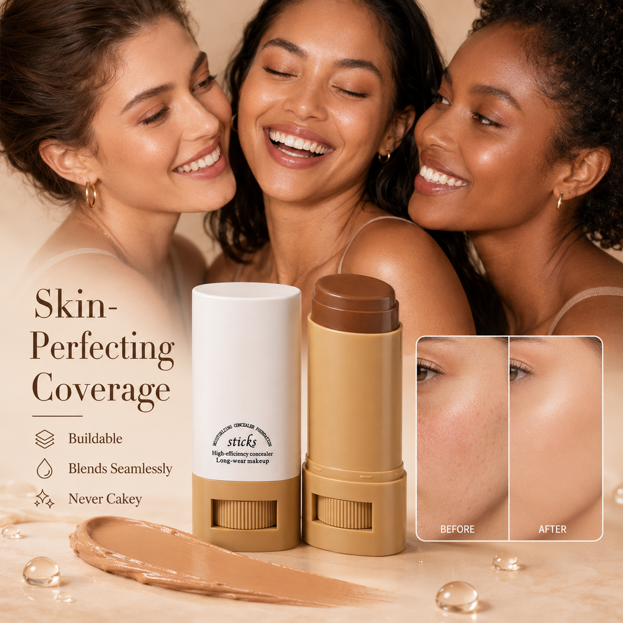 Serum-Boosted Foundation & Contour Stick