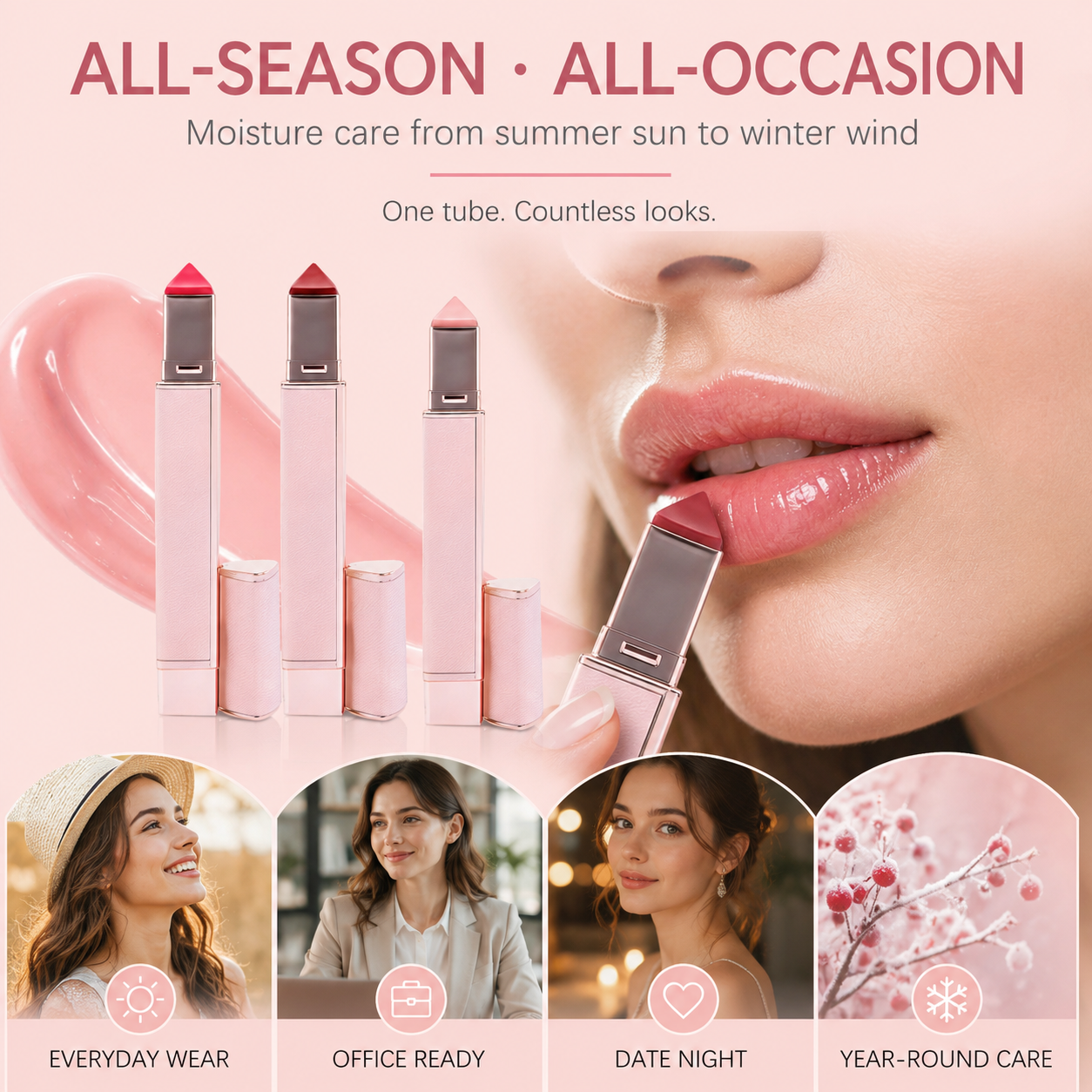 💧Lip-Plumping Glossy Balm | Hydrating Shine