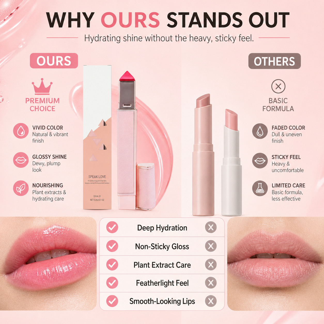 💧Lip-Plumping Glossy Balm | Hydrating Shine