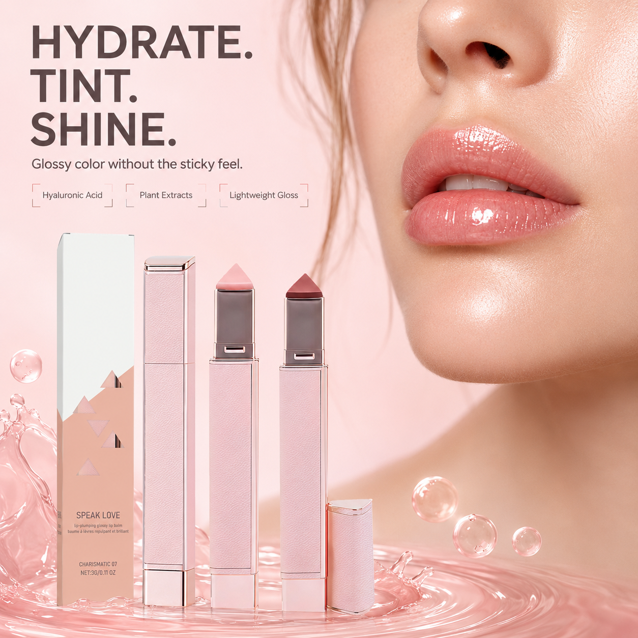 💧Lip-Plumping Glossy Balm | Hydrating Shine