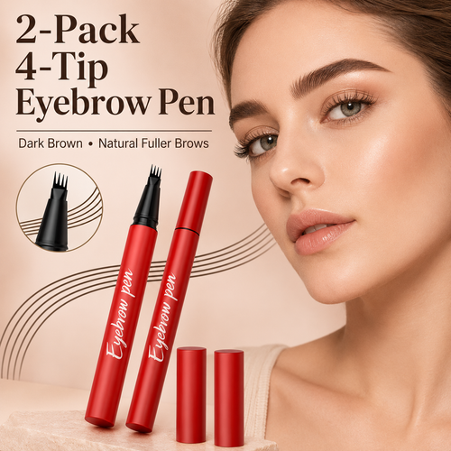 🔥2-Pack Eyebrow Pens – 4-Tip Natural Hair-Like Strokes, All-Day Wear