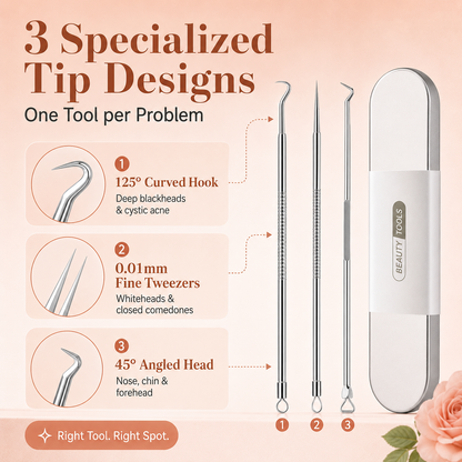 ✨Stainless Steel Blackhead Remover Kit | 7/9/11-Piece