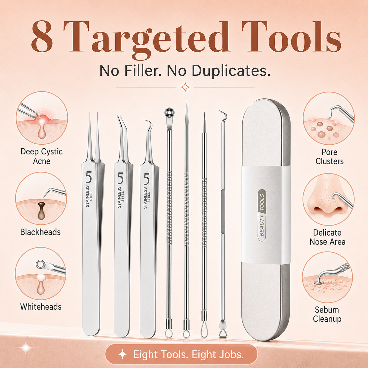 ✨Stainless Steel Blackhead Remover Kit | 7/9/11-Piece