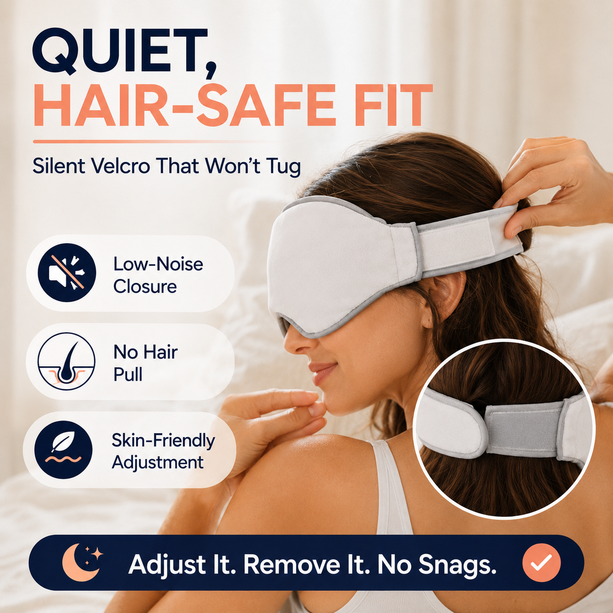 🌙Weighted Sleep Mask – 360° Blackout & Gentle Pressure