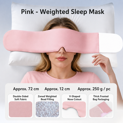 🌙Weighted Sleep Mask – 360° Blackout & Gentle Pressure