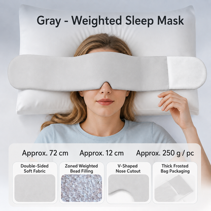 🌙Weighted Sleep Mask – 360° Blackout & Gentle Pressure