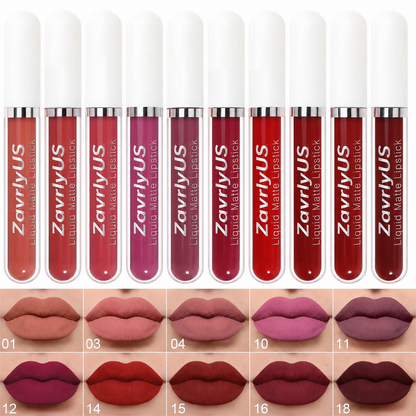 💋10-Piece Waterproof Liquid Matte Lipstick Set
