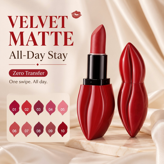💋Velvet Matte Lipstick – Hydrating, Long-Wear & Transfer-Resistant