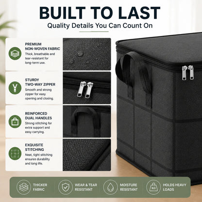 🏠L Foldable Fabric Storage Bag (140L Container)✨