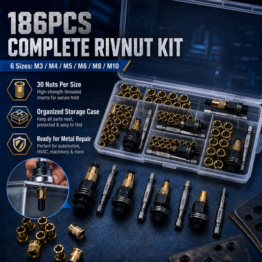 🔥 Best Seller | Carbon steel rivet nut set (including M3–M8 sizes)