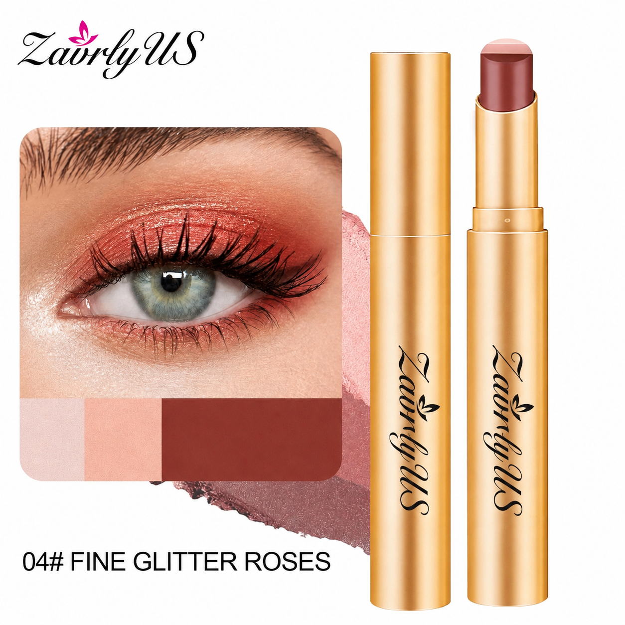 3-in-1 Waterproof Tricolor Eyeshadow Stick