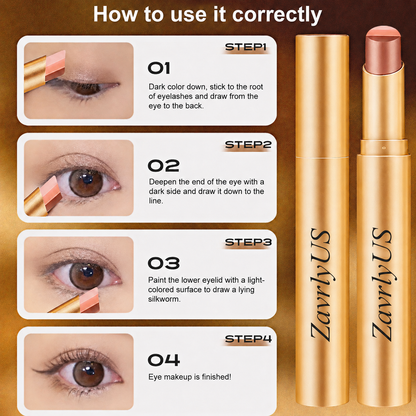 3-in-1 Waterproof Tricolor Eyeshadow Stick